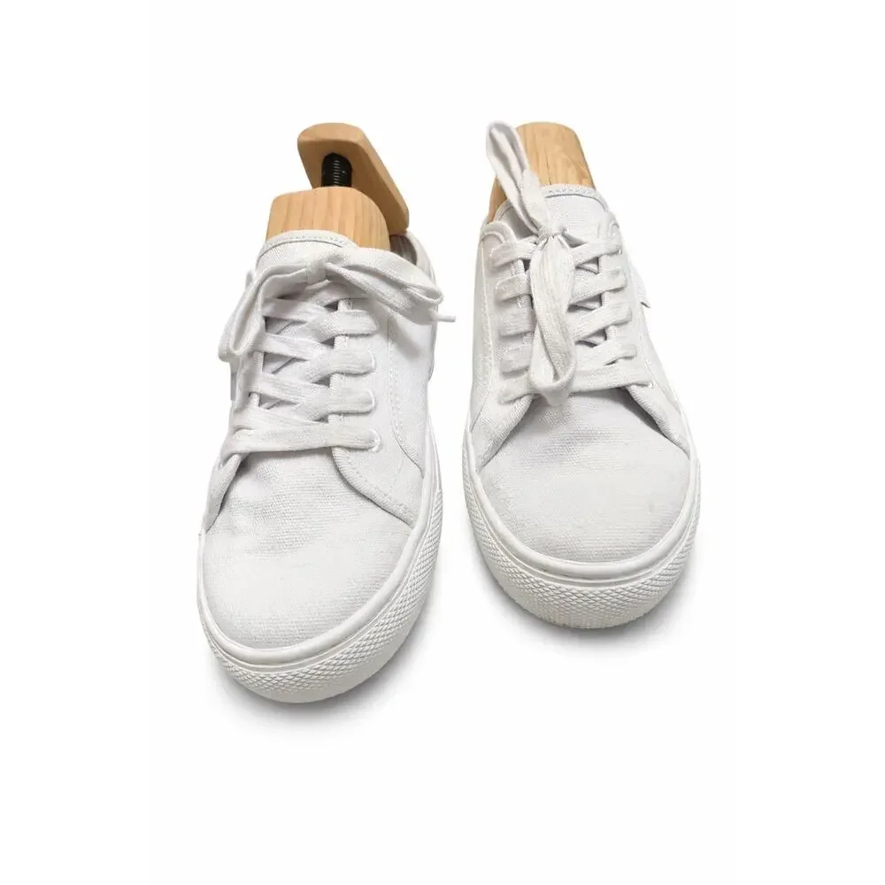 J.Crew 10 Wns White‎ Sneakers Clean Girl Preppy Coastal Minimal Boat SlipOns